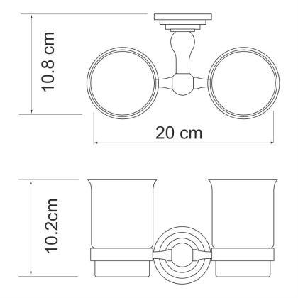 Ammer K-7028D Подстаканник двойной Ammer K-7028D Подстаканник двойной