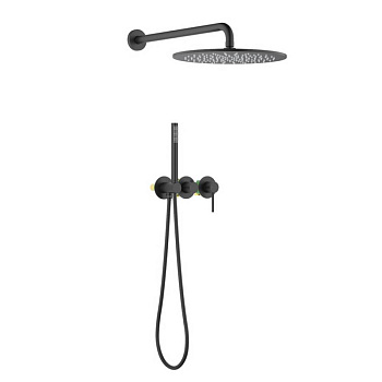 Душевая система Timo Saona SX-2349/03SM скрытого монтажа, черная матовая