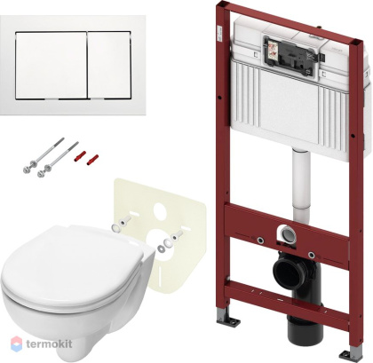 Комплект установки подвесного унитаза: модуль, панель TECEbase белая, унитаз TECE V04 Комплект установки подвесного унитаза: модуль, панель TECEbase белая, унитаз TECE V04