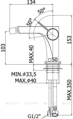 Смеситель для биде Paffoni Rock RO131CR Смеситель для биде Paffoni Rock RO131CR