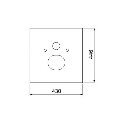 Стеклянная панель TECElux для установки унитазов-биде (Duravit и т. п.), нижняя, стекло белое