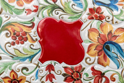 Мозаика 65013 Авейру красный (26см*30см*7мм) (10шт/0,59м2) глянцевый, м2