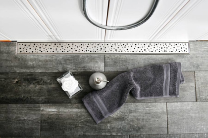 Душевой лоток 55 см Creto Quadro CRE-550 QH с решеткой, хром