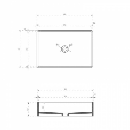 Раковина накладная прозрачная ABBER Kristall AT2803Onyx