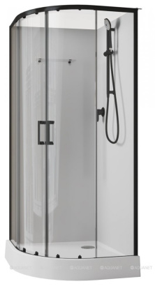 Душевая кабина Aquanet Passion EVO R Black 80x80