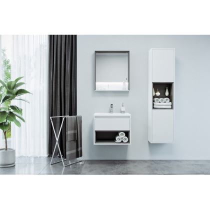 Шкаф-пенал EXCELLENT Tuto 40 см (белый/бетон)