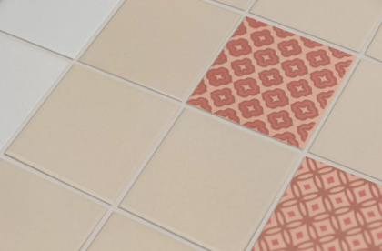 Декор VT\B608\1336 Агуста  2 розовый матовый 9,8см*9,8см*7мм (1уп/30шт/), шт