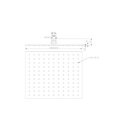 Верхний душ OMNIRES 40х40 см WG240CR (хром) Верхний душ OMNIRES 40х40 см WG240CR (хром)