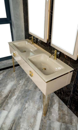 Столешница стекло 140см моноблок Капучино (Lucido) Столешница стекло 140см моноблок Капучино (Lucido)