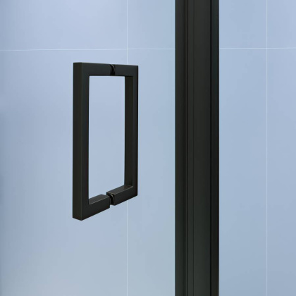 Душевой уголок 100*120*195 RGW SV-145B (SV-05B + Z-050-2B) Прямоуг./Чёрный/Прозрачное/8 мм (Easy)