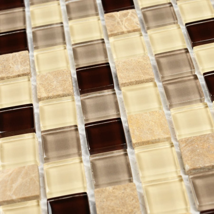 Стеклянная мозаика с камнем Bonaparte Amelia 30х30 см Стеклянная мозаика с камнем Bonaparte Amelia 30х30 см