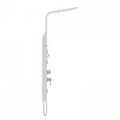 W85P-2-136AW Joy Гидромассажная панель, 3 форсунки, полочка для аксессуаров, верхний душ, 1360Х320