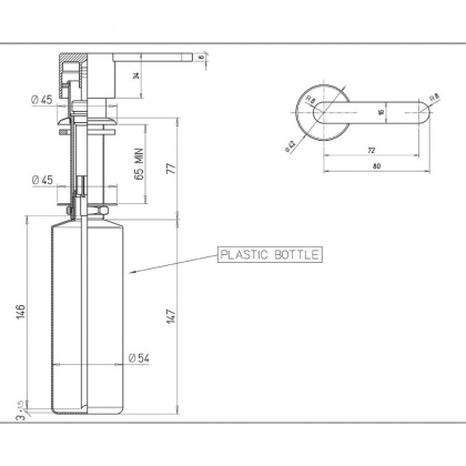 Дозатор LOGICA для мыла встраиваемый, хром LO.dis.02\CR