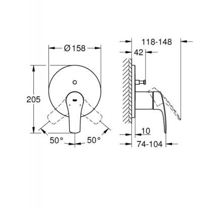 Смеситель GROHE Eurosmart однорычажный с переключателем на 2 положения (24043003) Смеситель GROHE Eurosmart однорычажный с переключателем на 2 положения (24043003)