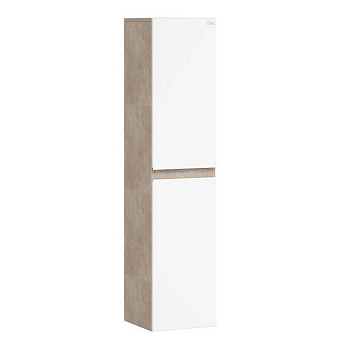 Пенал Onika Алеста 35 подвесной, белый/камень светлый, универсальный