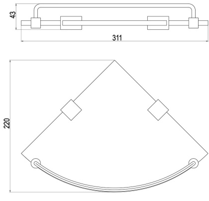 Полочка в ванную Timo Selene 10073/00