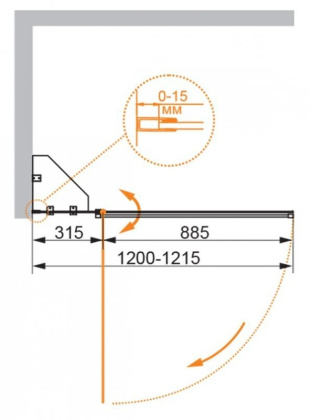 ECO-O-V-12-120/140-C-Cr Шторка на ванну