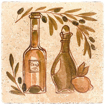 Натуральный травертин, ОЛИВКИ №3 20x20, Provance