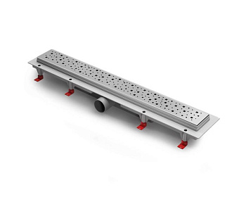 Душевой лоток 75 см Creto Quadro CRE-750 QH-50 с решеткой, хром