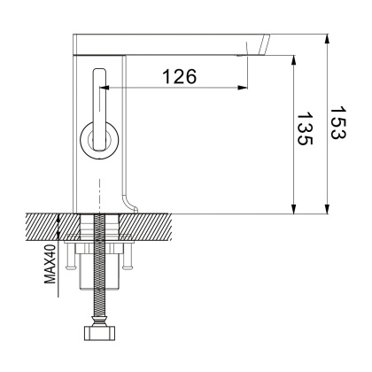 Смеситель для раковины ROSE R18T R1801T Смеситель для раковины ROSE R18T R1801T