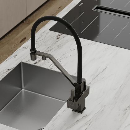 Смеситель для кухни SANCOS Loro с возможностью подключения фильтра для воды, цвет вороненая сталь, арт. SC4007GG Смеситель для кухни SANCOS Loro с возможностью подключения фильтра для воды, цвет вороненая сталь, арт. SC4007GG