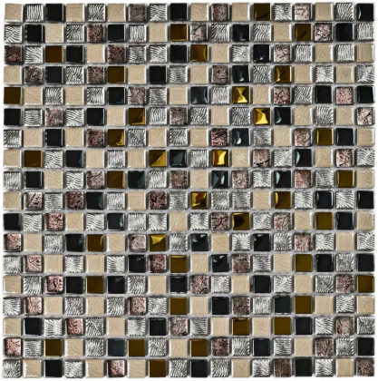 Мозаика стеклянная с камнем Space (чип 8*15*15) 300*300(11шт-0.99м2), м2