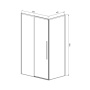 Душевой уголок Slim-N VSR-4SN8012CLB, 1200*800, черный, стекло прозрачное