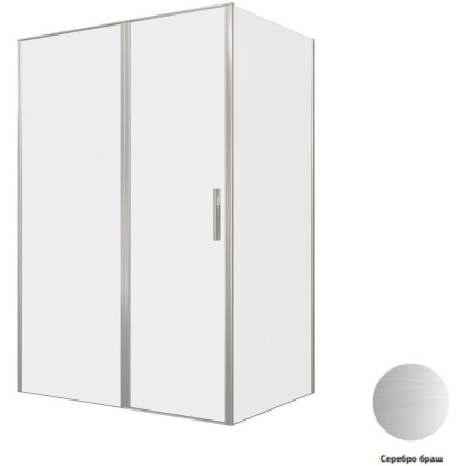 Душевой уголок Allen Brau Priority 140x100 3.31035.BA + 3.31047.BA серебро браш