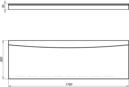 Фронтальный экран Aquanet Nio 175