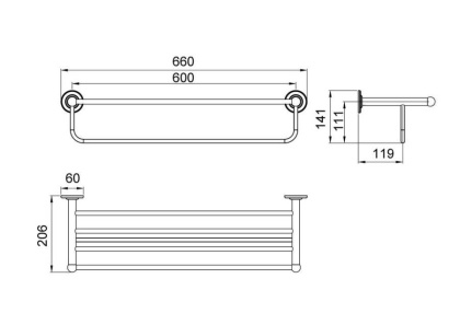 Полка для полотенец Timo Nelson 160058/02 antique