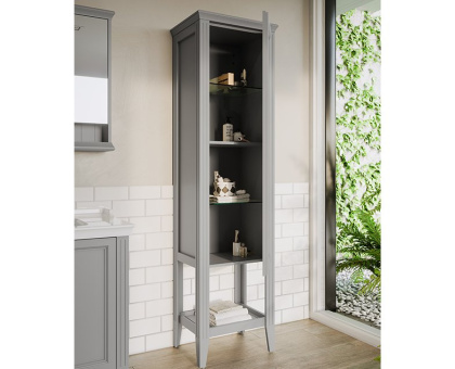 Пенал Valarte 55 см левосторонний, цвет серый матовый