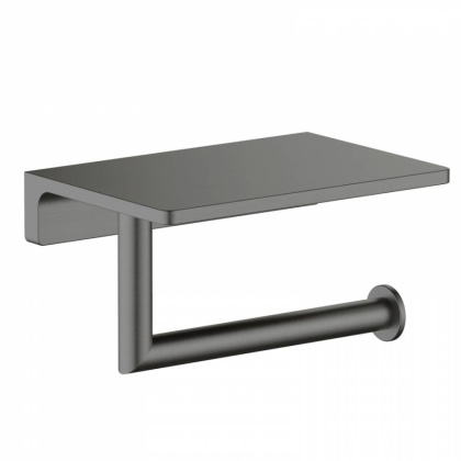 Бумагодержатель с полкой для телефона Timo Saona 13043/18 черное золото