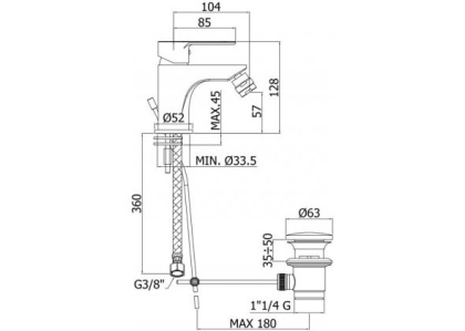 Смеситель для биде Paffoni Elle BLU135CR