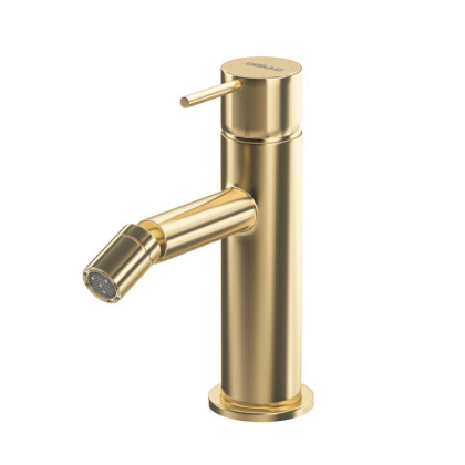 LEAF-BSM-L-SR Смеситель для биде однорычажный, с донным клапаном, исполнение Sunrise LEAF-BSM-L-SR Смеситель для биде однорычажный, с донным клапаном, исполнение Sunrise