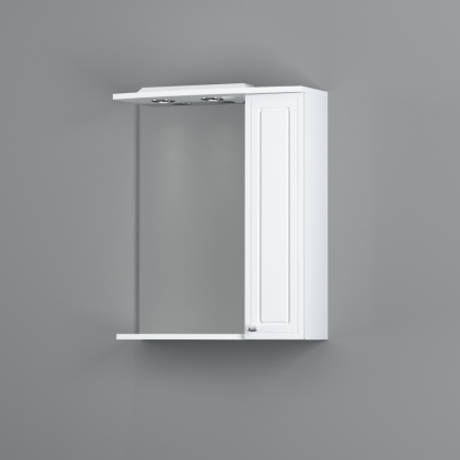 Зеркальный шкаф Palace One с подсветкой правый, 75х60х19 см, белый, M41MPR0601WG