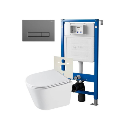 Сет: Система инсталляции Point Элемент для подвесного унитаза PN45120 + Клавиша смыва для инсталляции Point Меркурий, цвет графит, PN44831GM + Унитаз подвесной Point Венера безободковый, белый, сиденье дюропласт микролифт быстросъемное PN41071 Сет: Система инсталляции Point Элемент для подвесного унитаза PN45120 + Клавиша смыва для инсталляции Point Меркурий, цвет графит, PN44831GM + Унитаз подвесной Point Венера безободковый, белый, сиденье дюропласт микролифт быстросъемное PN41071