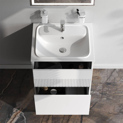 База под раковину, 2 ящика, 60 см, белый матовый M8FFUX0602WM