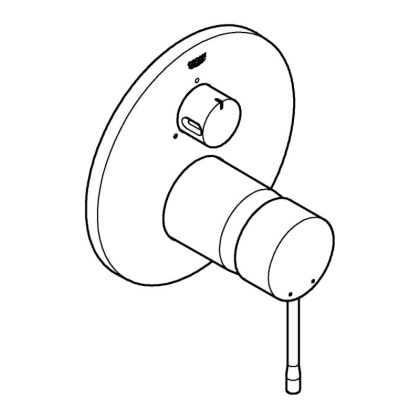 Смеситель для ванны Grohe Essence встраиваемый без излива хром (24092001) Смеситель для ванны Grohe Essence встраиваемый без излива хром (24092001)