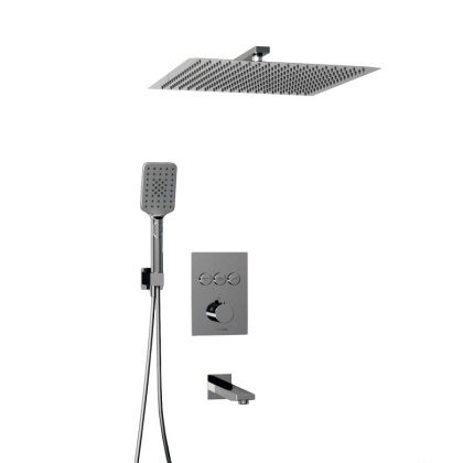 A171919 Thermo Встраиваемый комплект для ванны с верхней душевой насадкой, лейкой и изливом Wasserkraft