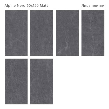 Керамогранит матовый ALPINE NERO 60x120 MATT, Silk 60х120 Керамогранит матовый ALPINE NERO 60x120 MATT, Silk 60х120