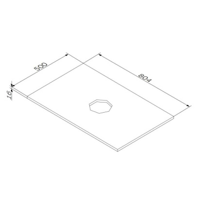 M8FST0800WM Func, Столешница, 80 см, цвет белый матовый