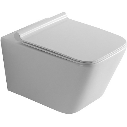 Унитаз подвесной безободковый Creto Logan L2 белый - (крышка в комплекте) 1002-001-L2W