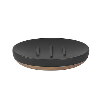 Мыльница Vils, 13,5х2,6х10,1 см, черная, K-6129