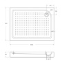 Акриловый поддон BelBagno TRAY-BB-AH-120/80-15-W-L