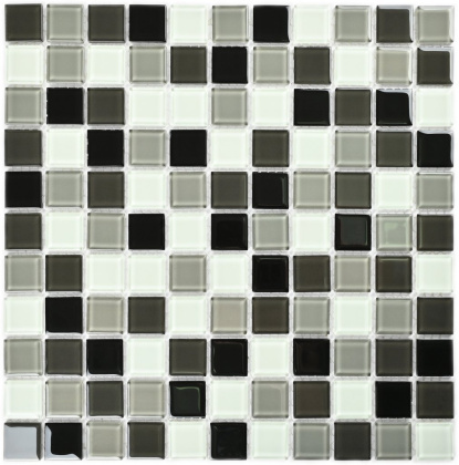 Мозаика стеклянная Carbon mix (чип 4*25*25) 300*300(22шт-1.98м2), м2