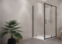 Боковая перегородка Creto Astra 121-SP-800-C-B-6 стекло прозрачное профиль черный, 80х195 см