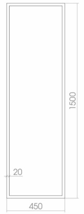 Зеркало Creto Effetto 45x150