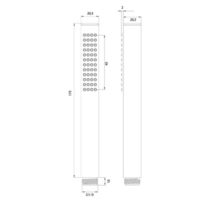 Душевая лейка OMNIRES MICRO-R/KCR (хром) Душевая лейка OMNIRES MICRO-R/KCR (хром)