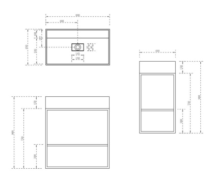 Консоль с раковиной ABBER Stein AS2630 напольная, белая матовая