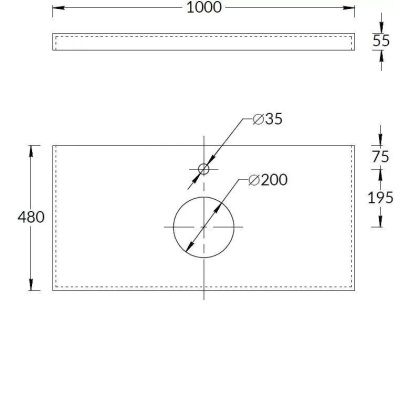 Столешница из керамогранита Риальто 100х48, бежевая, CN100.SG560420R